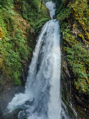 Beautiful and powerful waterfall Jirhwa in Abkhazia