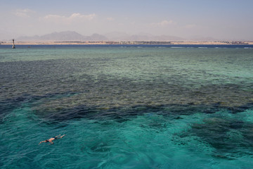 view of the red sea in Egypt 