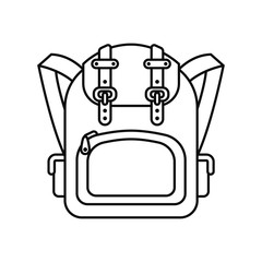 Road bag line icon isolated on white background