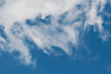 Blue sky background with white clouds