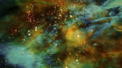 Space 2432: Traveling through star fields in outer space (Loop).
