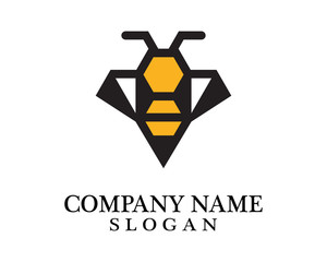 Bee Logo Template vector icon illustration design