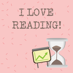 Text sign showing I Love Reading. Conceptual photo Affection for the literature old papers classical education