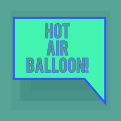 Conceptual hand writing showing Hot Air Balloon. Business photo text Have a ride in the inside a basket flight roanalysistic trip Blank Deformed Color Round Shape with Small Circles