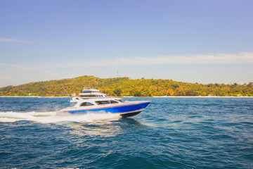 speed boat at phi phi island