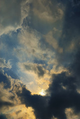 夕暮れ　空　雲　素材