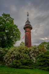 Lighthouse - a historic lighthouse on the Polish coast of the Baltic Sea, located in the Nowy Port...