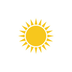 Sun icon vector isolated. Sun flat vector icons. sun logo design inspiration