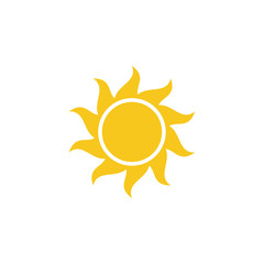 Sun icon vector isolated. Sun flat vector icons. sun logo design inspiration
