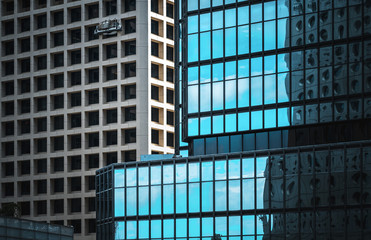 Fototapeta premium Hong Kong Commercial Building Close Up