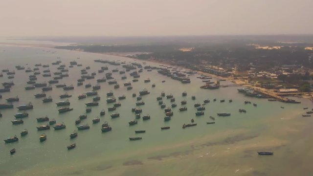Rameswaram Pamban bridge, India, 4k aerial  drone footage