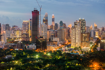 Obraz premium Park and the city