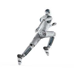 robot running or jumping