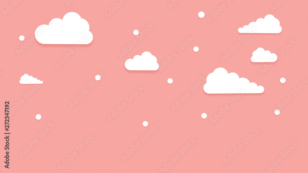 Wall mural abstract pattern with clouds in soft gradient pastel background in sweet color