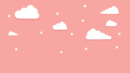 Abstract pattern with Clouds in Soft gradient pastel background in sweet color