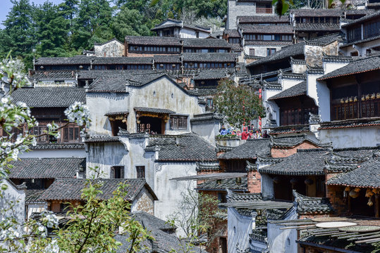 Rural characteristic architectural scenery, Wuyuan, Shangrao, Jiangxi, China