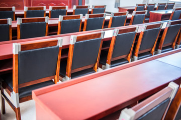 Indoor conference room and table chair