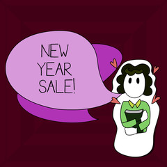 Writing note showingNew Year Sale. Business photo showcasing Final holiday season discounts price reductions Offers