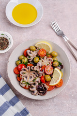 Salad with octopus