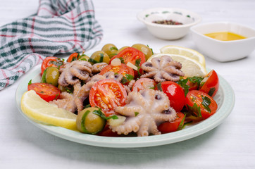 Salad with octopus