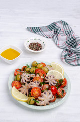Salad with octopus