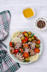 Salad with octopus