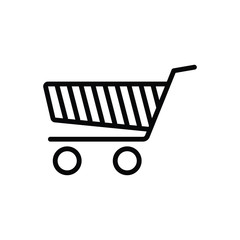 Fototapeta na wymiar Black line icon for shopping cart