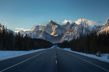 Icefield parkway in Alberta, Canada.