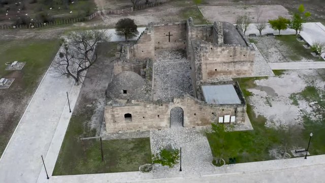Ruins of San Bernardo in guerrero coahuila aerial