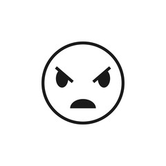 Angry emoticon graphic design template vector illustration