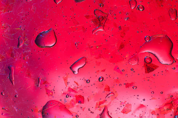 Abstract textured red background transparent slime
