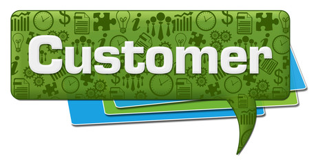 Customer Business Symbols Green Blue Comment Symbol 