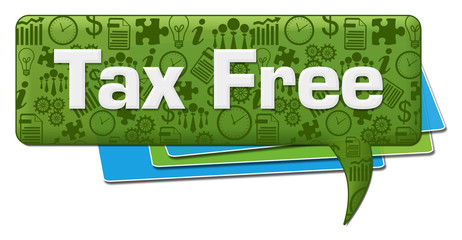 Tax Free Business Symbols Green Blue Comment Symbol 