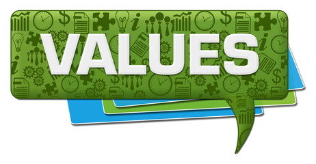 Values Business Symbols Green Blue Comment Symbol 