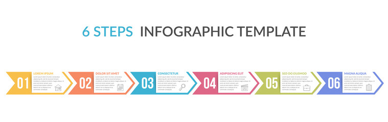 Six Steps Infographic Template