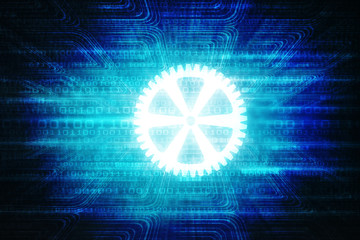 2d illustration technology background