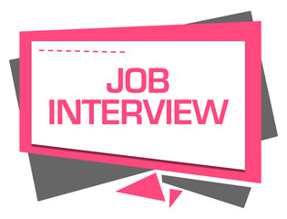 Job Interview Pink Grey Squares Triangles Text 
