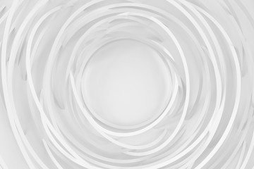 Abstract volume background with the image of a random rotating thin rings. 3D illustration