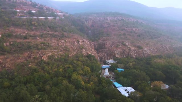 Tirupati in south India Tamil Nadu holy places, 4k aerial drone skyline footage