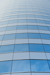 Fototapeta na wymiar blue glass building