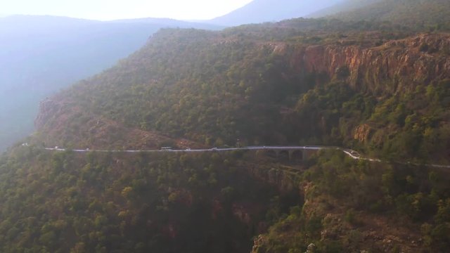 Tirupati in south India Tamil Nadu holy places, 4k aerial drone skyline footage