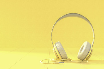 yellow headphone