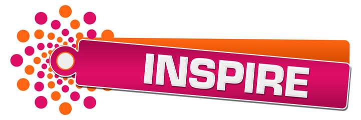 Inspire Pink Orange Circular Label