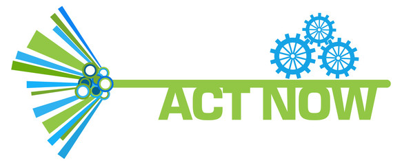 Act Now Green Blue Graphical Element Symbol 