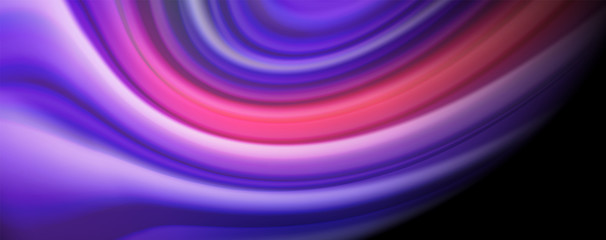 Fototapeta premium Fluid liquid color wave lines, glowing colorful light effect, abstract composition template. Geometric technology abstract pattern. Movement concept