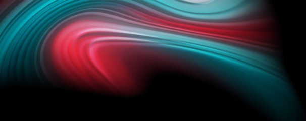 Flowing liquid colors - modern colorful flow poster. Wave liquid shapes. Art design for your design project