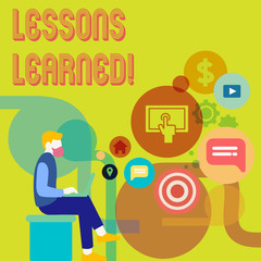 Word writing text Lessons Learned. Business concept for Experiences that should be taken into account in the future