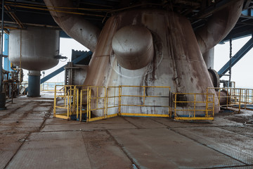 Industrial buildings in an abandoned factory