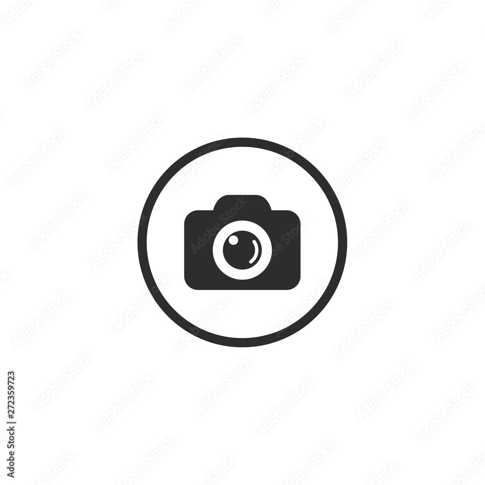 Poster camera icon. camera symbol. flat photo camera vector isolated. modern simple snapshot photography si