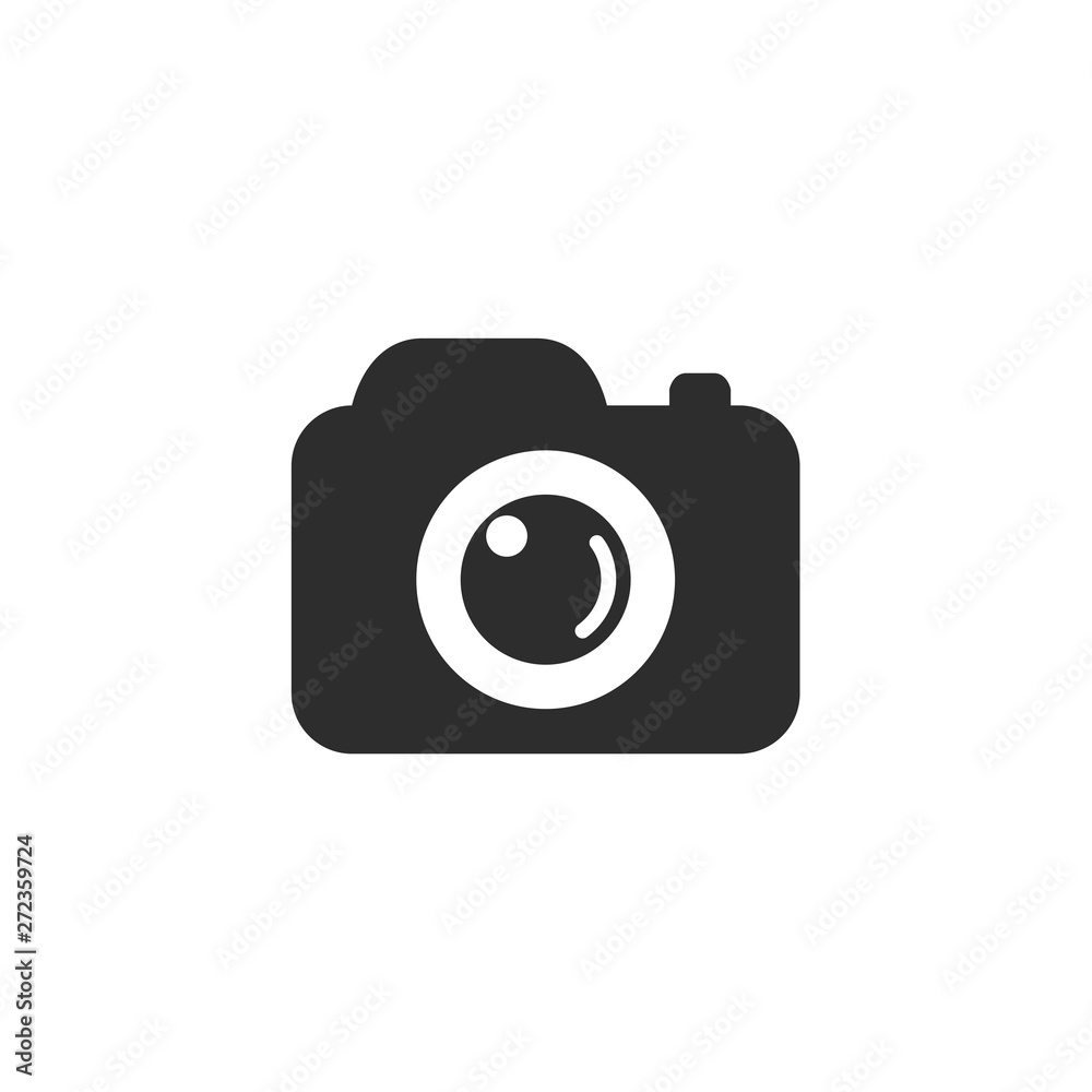 Poster camera icon. camera symbol. flat photo camera vector isolated. modern simple snapshot photography si